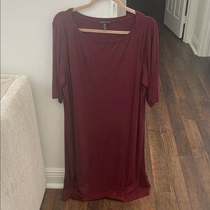 Eileen Fisher Burgundy Dress